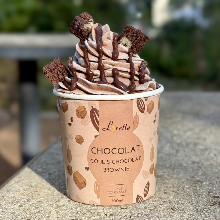 Pot de glace au chocolat