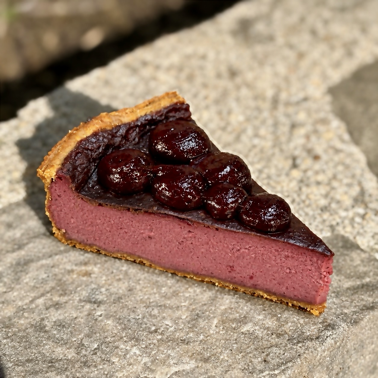 Flan cassis